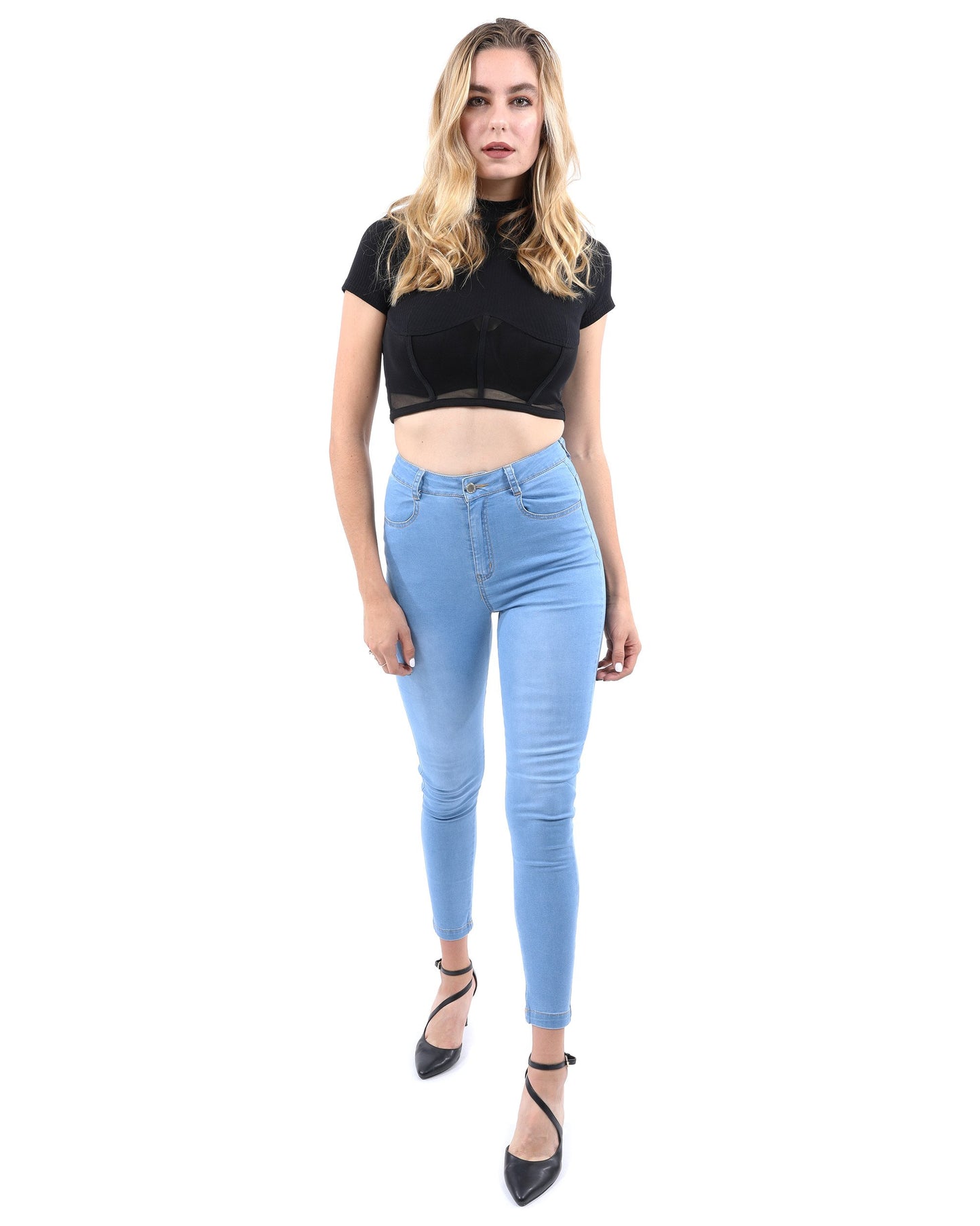 Barrie High-Waisted Skinny Jeans – Blue