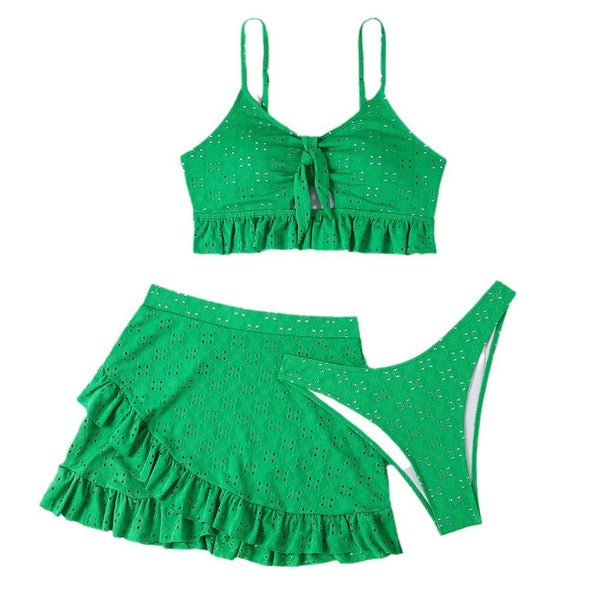Miss Sparkling 3 Piece Swimsuit and Cover Up Set