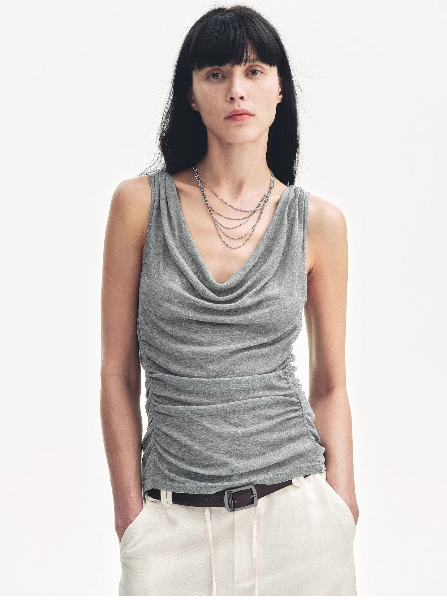 Energetic Encounter: Draped Neck Sculpting Vest