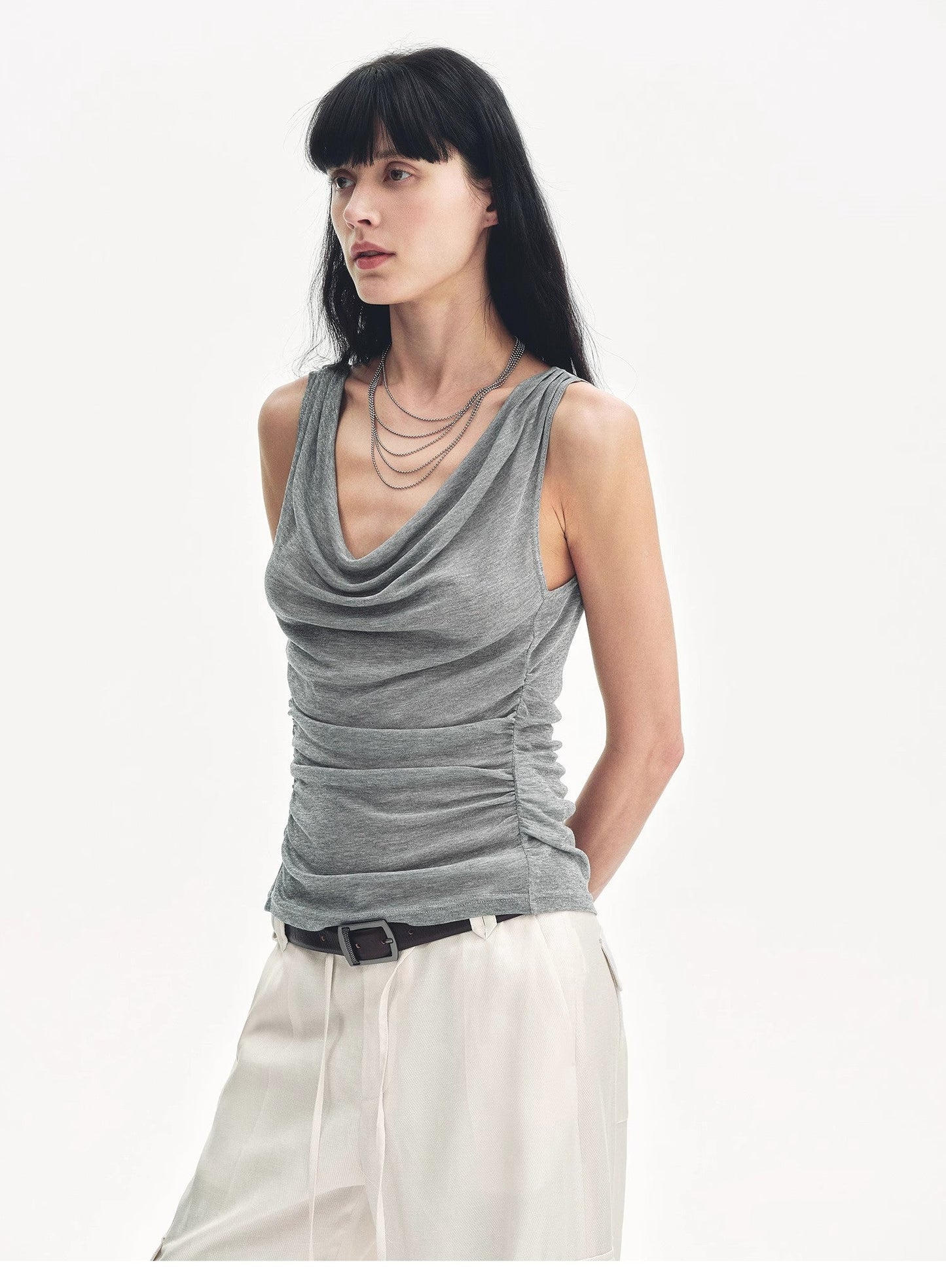 Energetic Encounter: Draped Neck Sculpting Vest