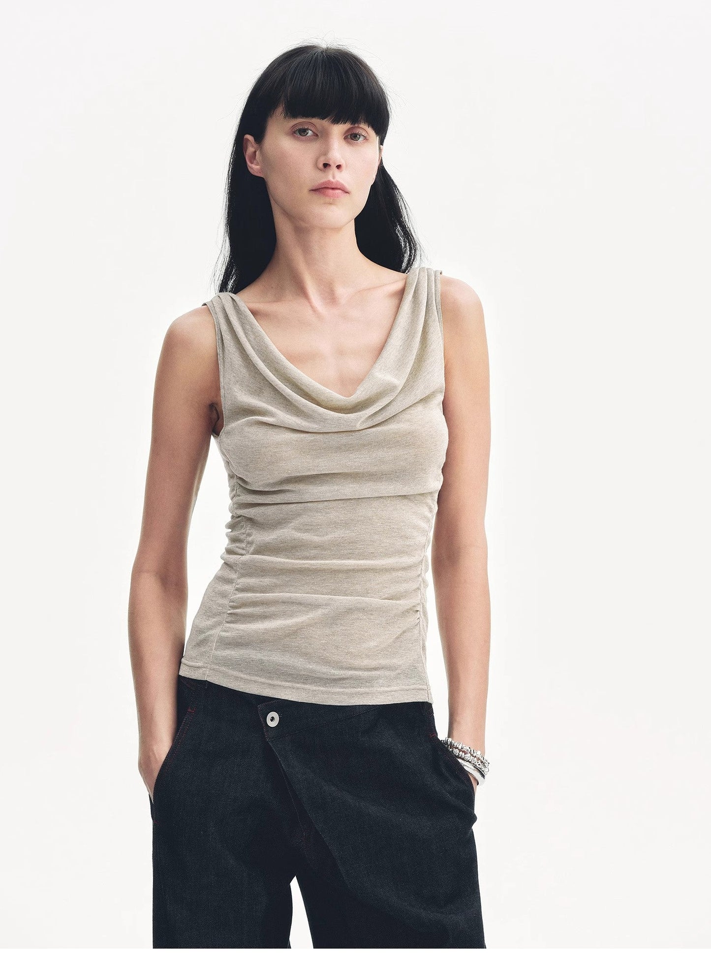 Energetic Encounter: Draped Neck Sculpting Vest