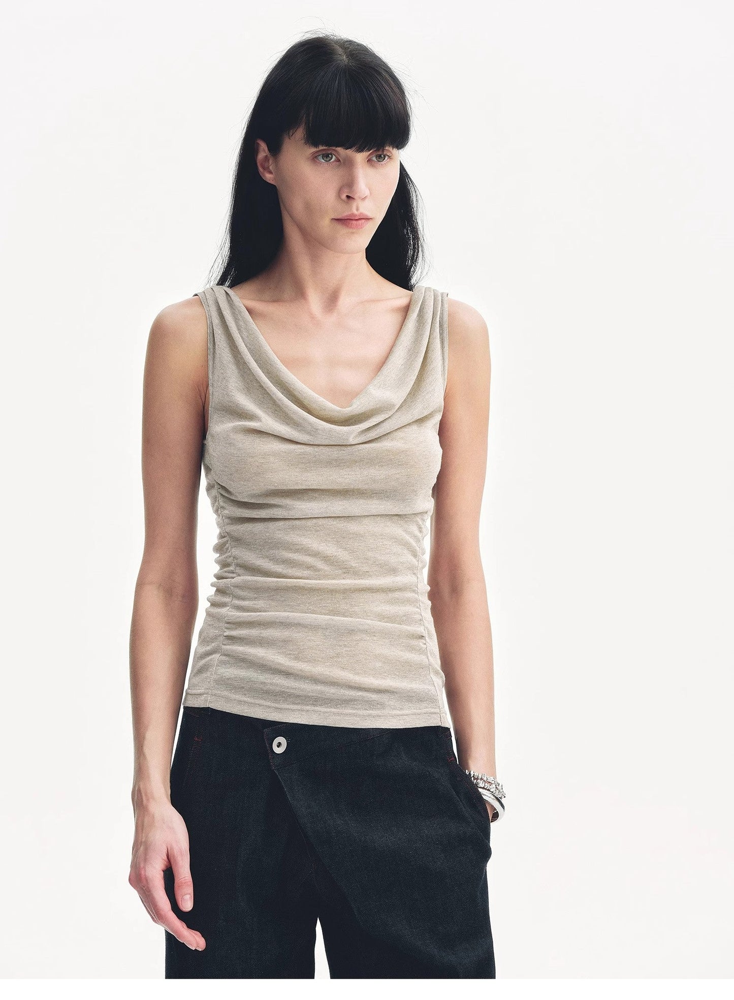 Energetic Encounter: Draped Neck Sculpting Vest