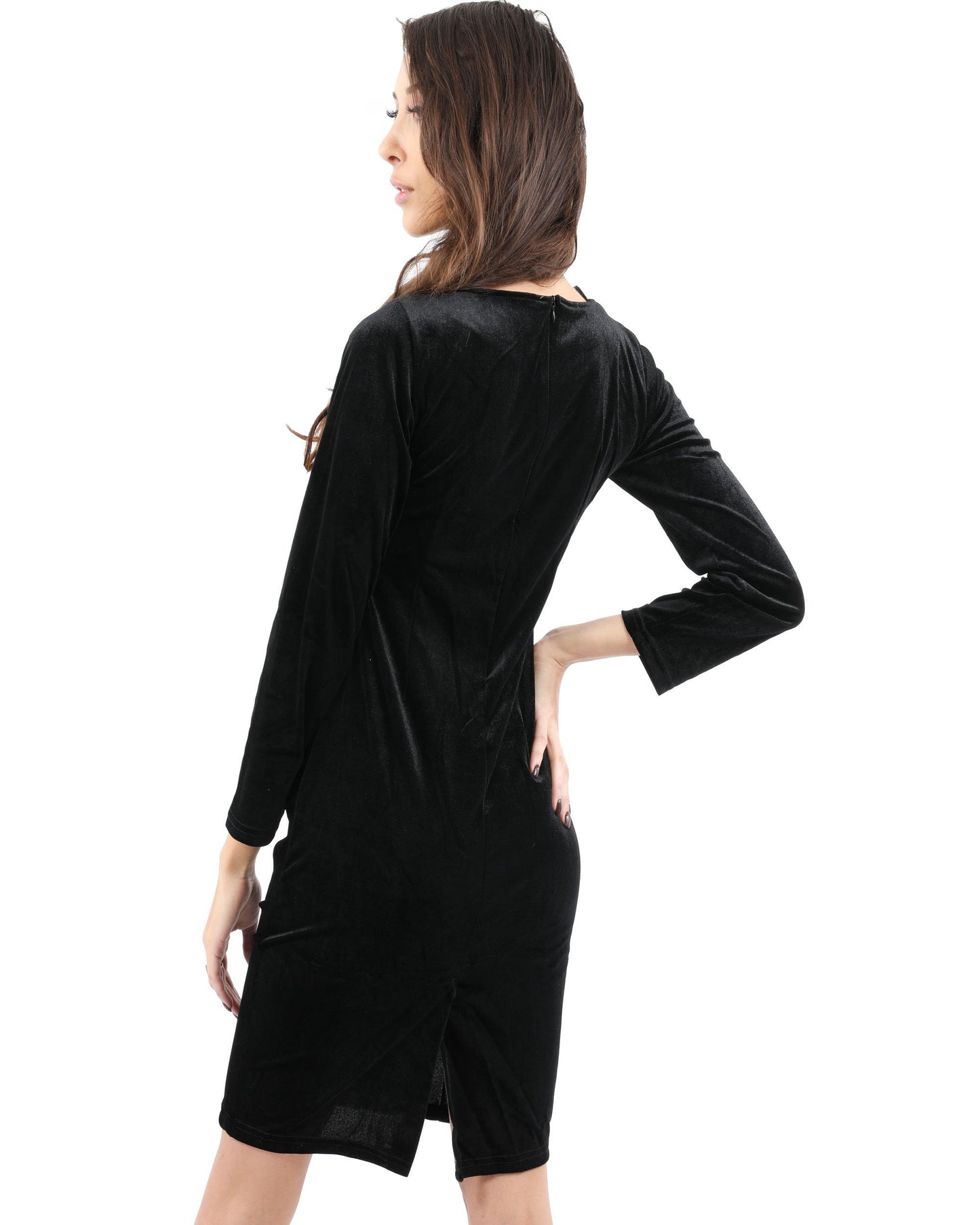 Stuart Noir: Velvet Long Sleeve Mini Dress