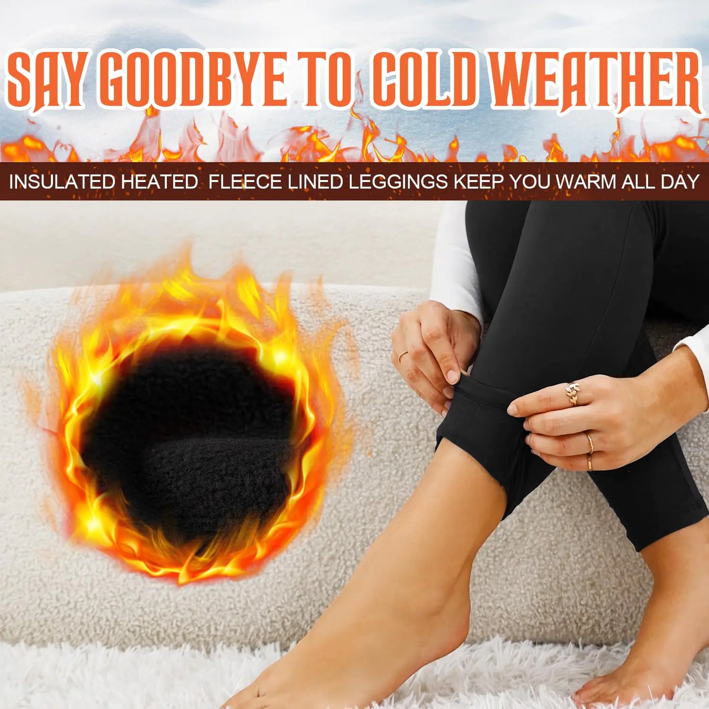 Cozy & Chic: 3-Pack Fleece-Lined Leggings with Pockets