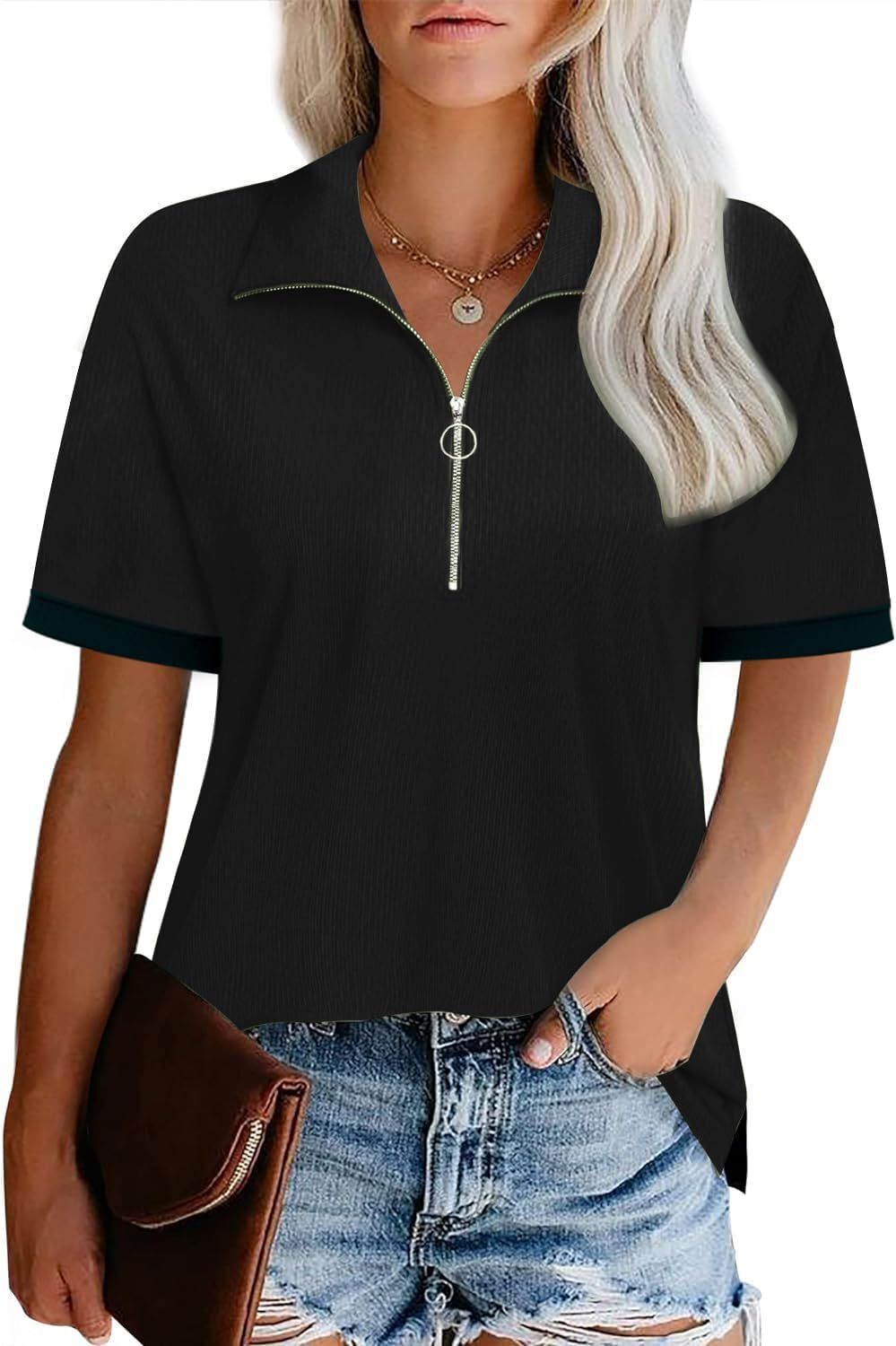 Sunset Chic V-Neck Blouse – Spring/Summer Favorite