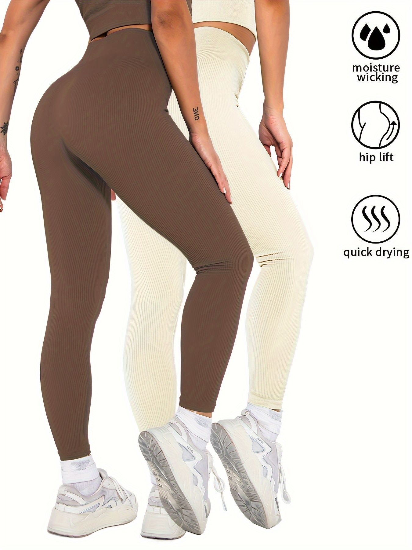 Power Poise 2-Pack Seamless Ribbed Leggings