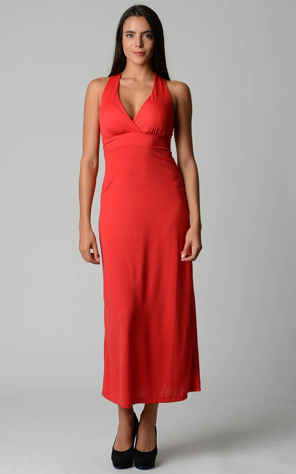 Coastal Breeze Halter Maxi Dress – Cross-Back Elegance for Every Escape