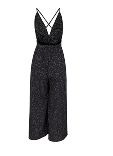 Desert Muse: V-Neck Backless Bohemian Jumpsuit