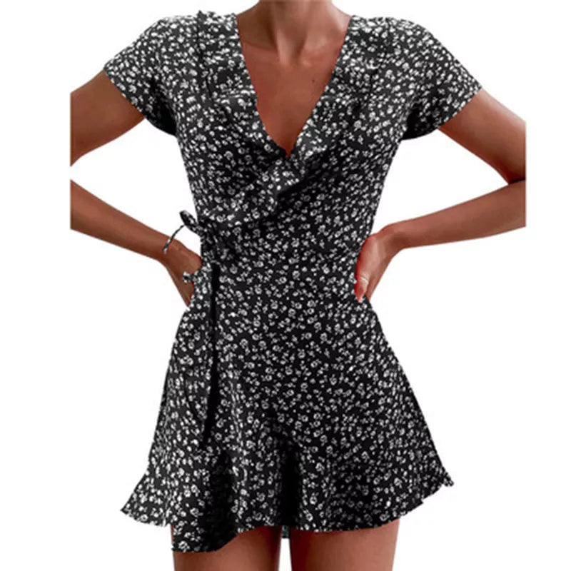 Floral A-Line Ruffle Dress | The Sophisticated Shoppers
