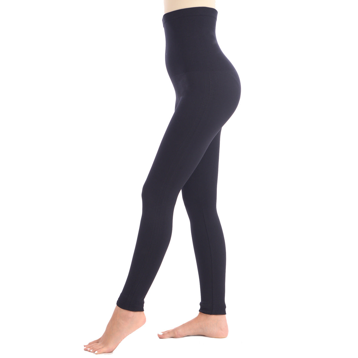 Sleek Shaping Leggings with Extra-High 8" Waistband – Black