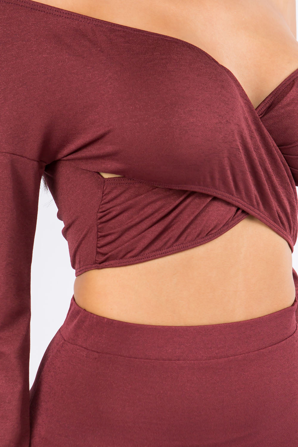 Kehlani Allure: Off-Shoulder Mini Skirt Set
