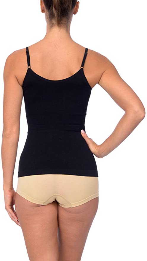 Contour Duo: Seamless Reversible Shaping Camisole – 2-Pack (Black & White)