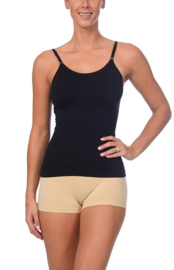 Curve Refine: 2-Pack Seamless Reversible Shaping Camisole (Black & White)