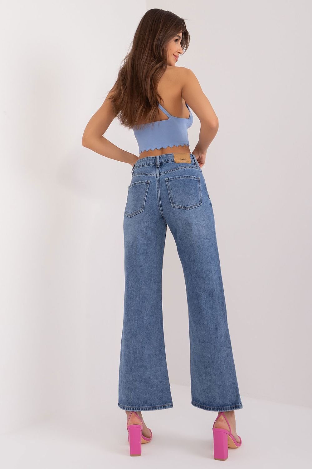 Urban Ease: High Rise Wide Leg Jeans
