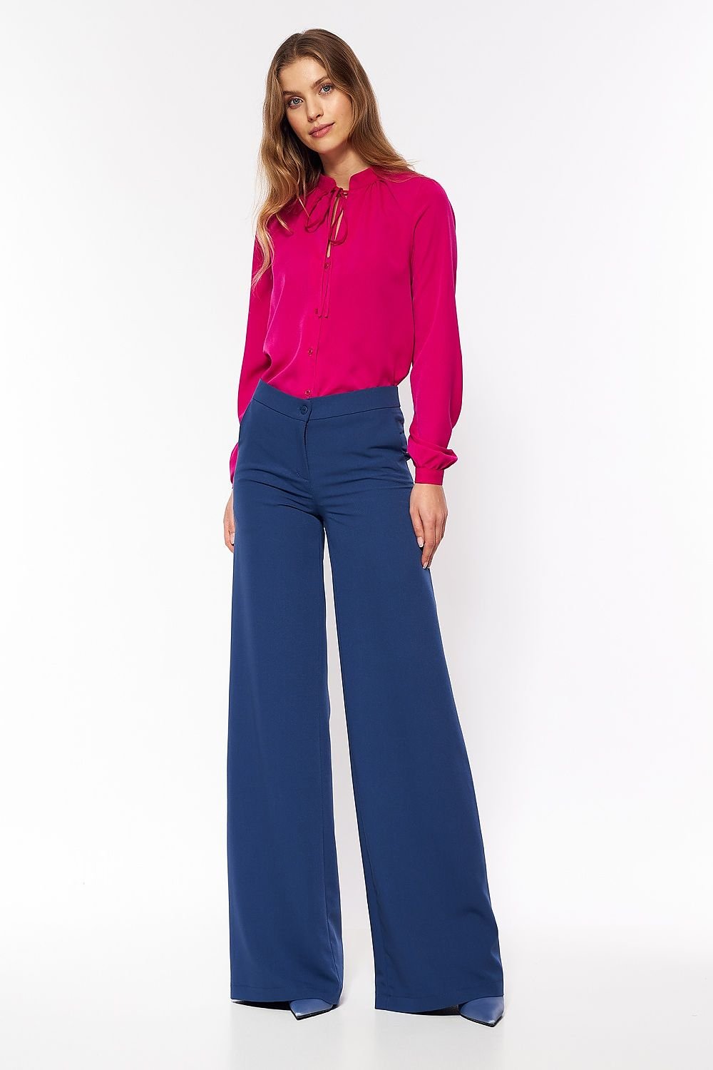 Skyline Bold: Cobalt Palazzo Trousers