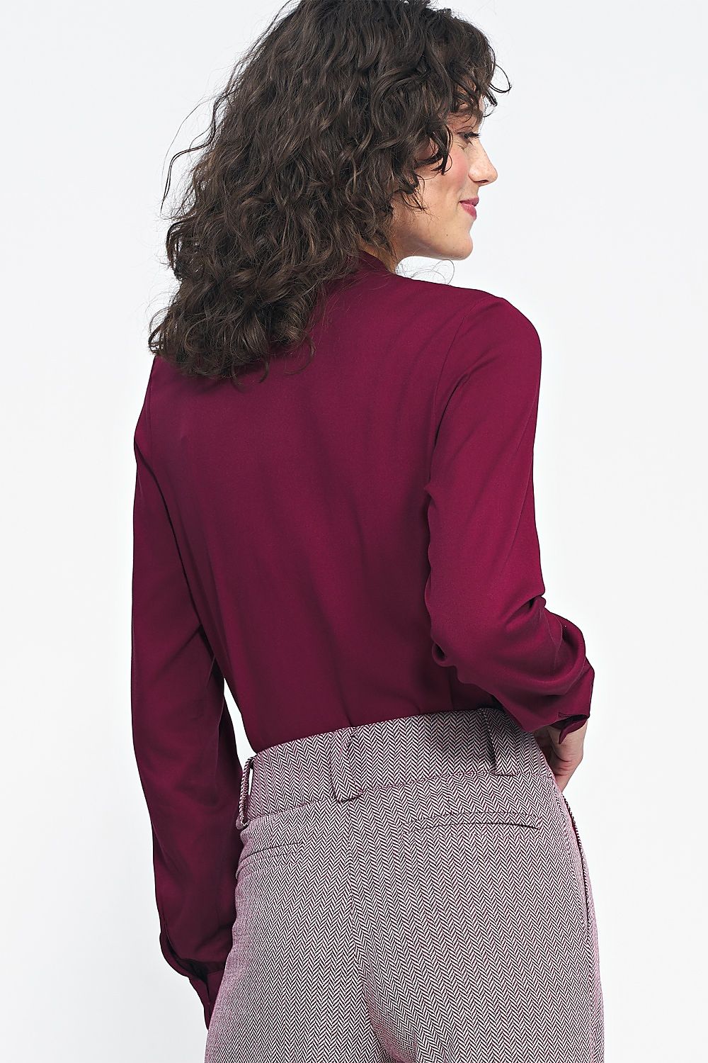 Classic Long Sleeve Shirt with Stand-Up Collar by Nife - Model 184613