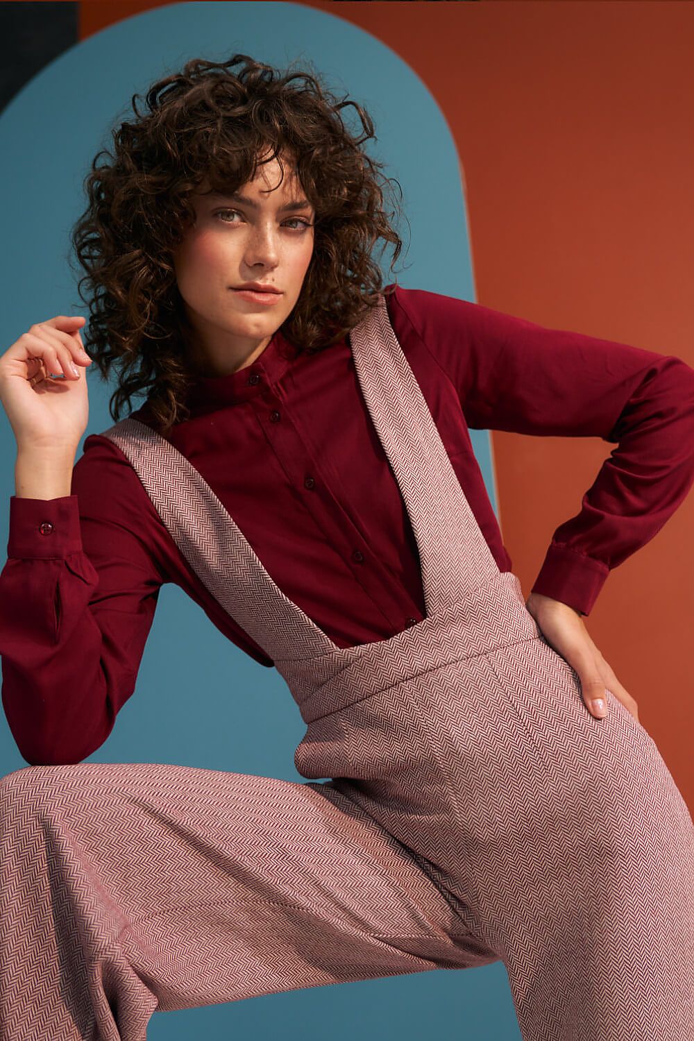 Classic Long Sleeve Shirt with Stand-Up Collar by Nife - Model 184613