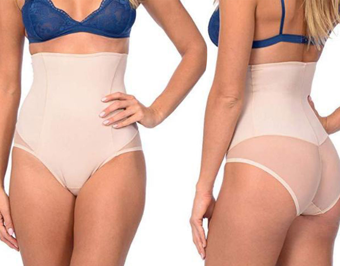 SculptEase: High Waist Shaper with Targeted Double Front Panel – Black