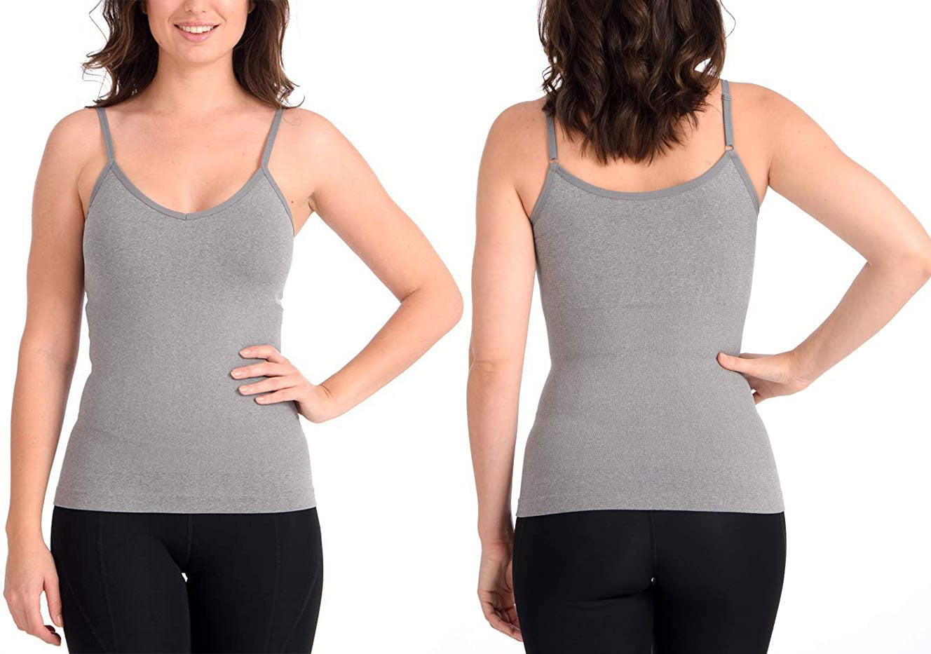 Contour Duo: Seamless Reversible Shaping Camisole – 2-Pack (Black & White)