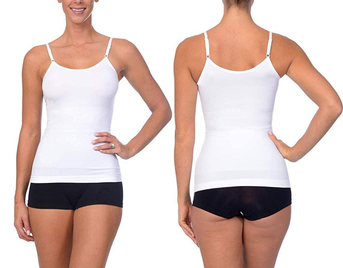 Contour Duo: Seamless Reversible Shaping Camisole – 2-Pack (Black & White)