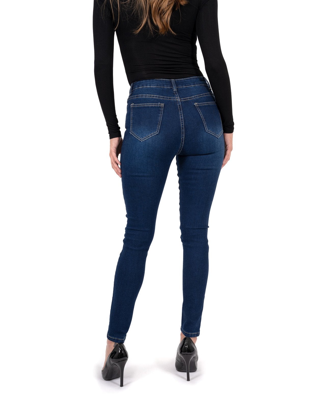Alexis Curve: High Waist Skinny Jeans – Dark Navy