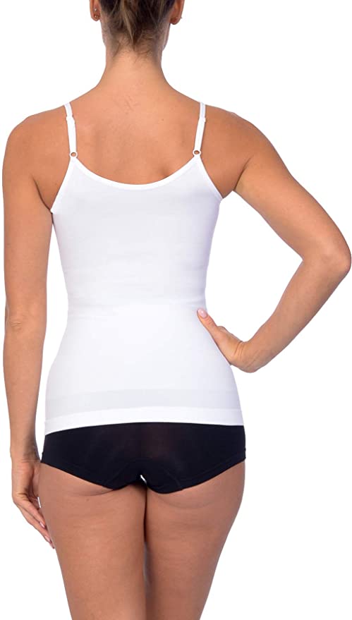 Contour Duo: Seamless Reversible Shaping Camisole – 2-Pack (Black & White)