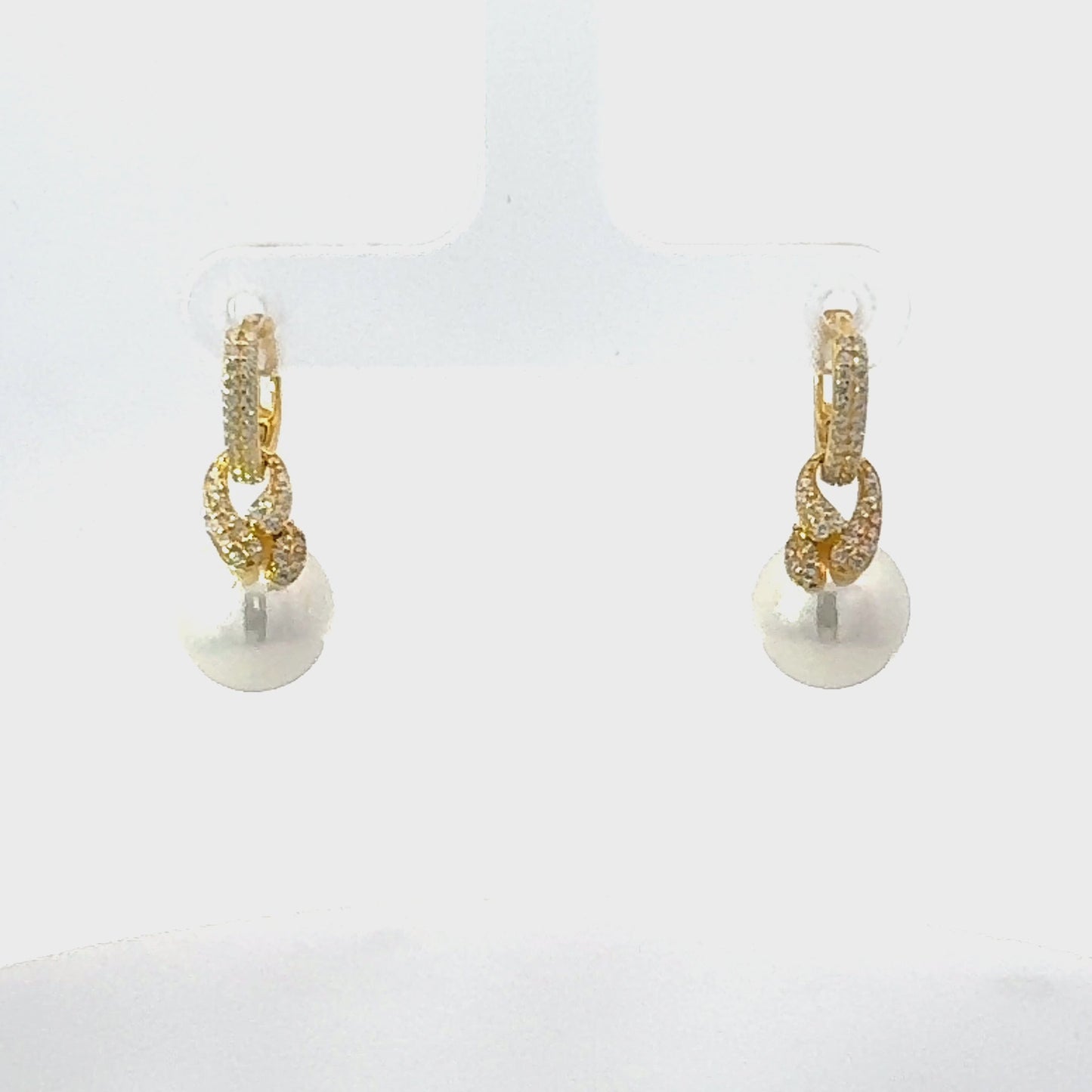 Pendientes de Perlas con Nudo Oro