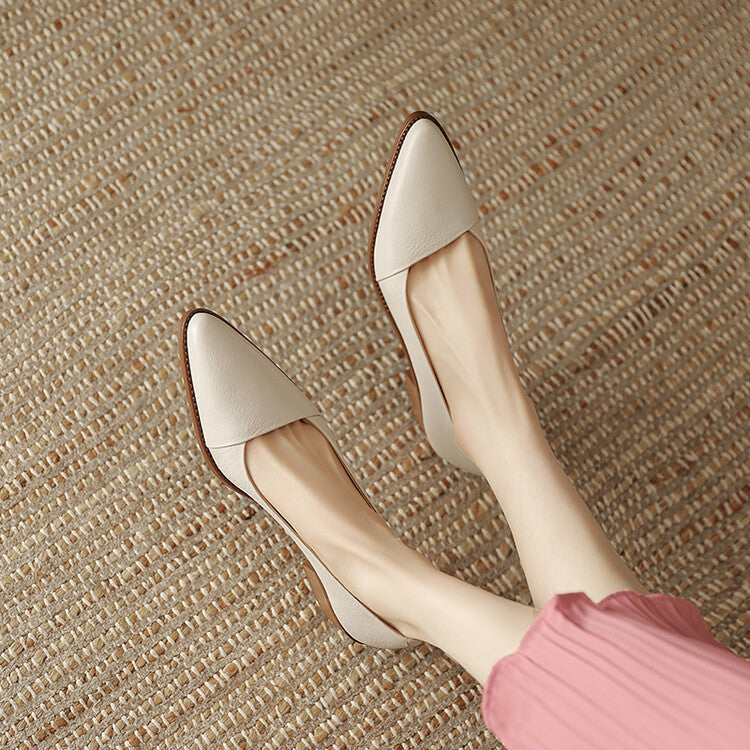 Low-Heel Soft Leather Flats