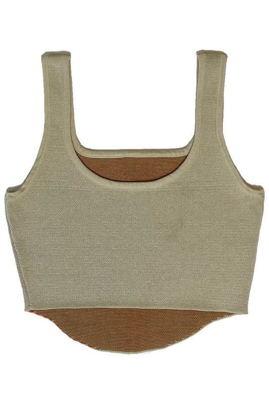 Hibiscus Bloom Knit Crop Tank
