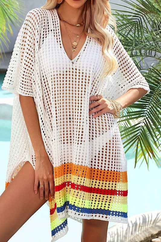 Miss Sparkling Open Knit Cover Up
