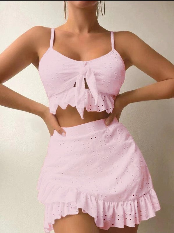 Miss Sparkling 3 Piece Swimsuit and Cover Up Set