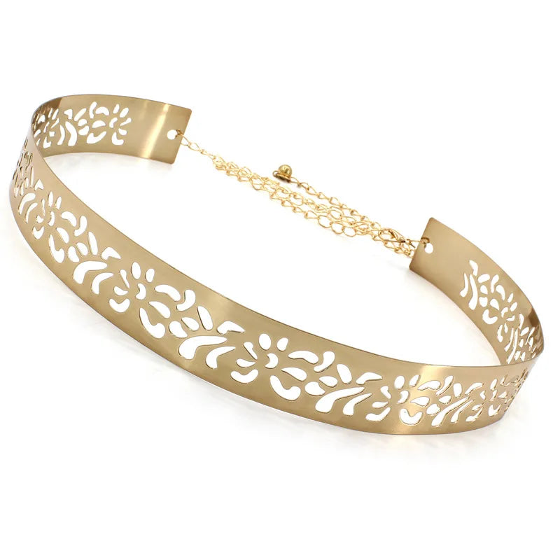 Fashion Western Vintage Belt Sequined Metal Belt for Women