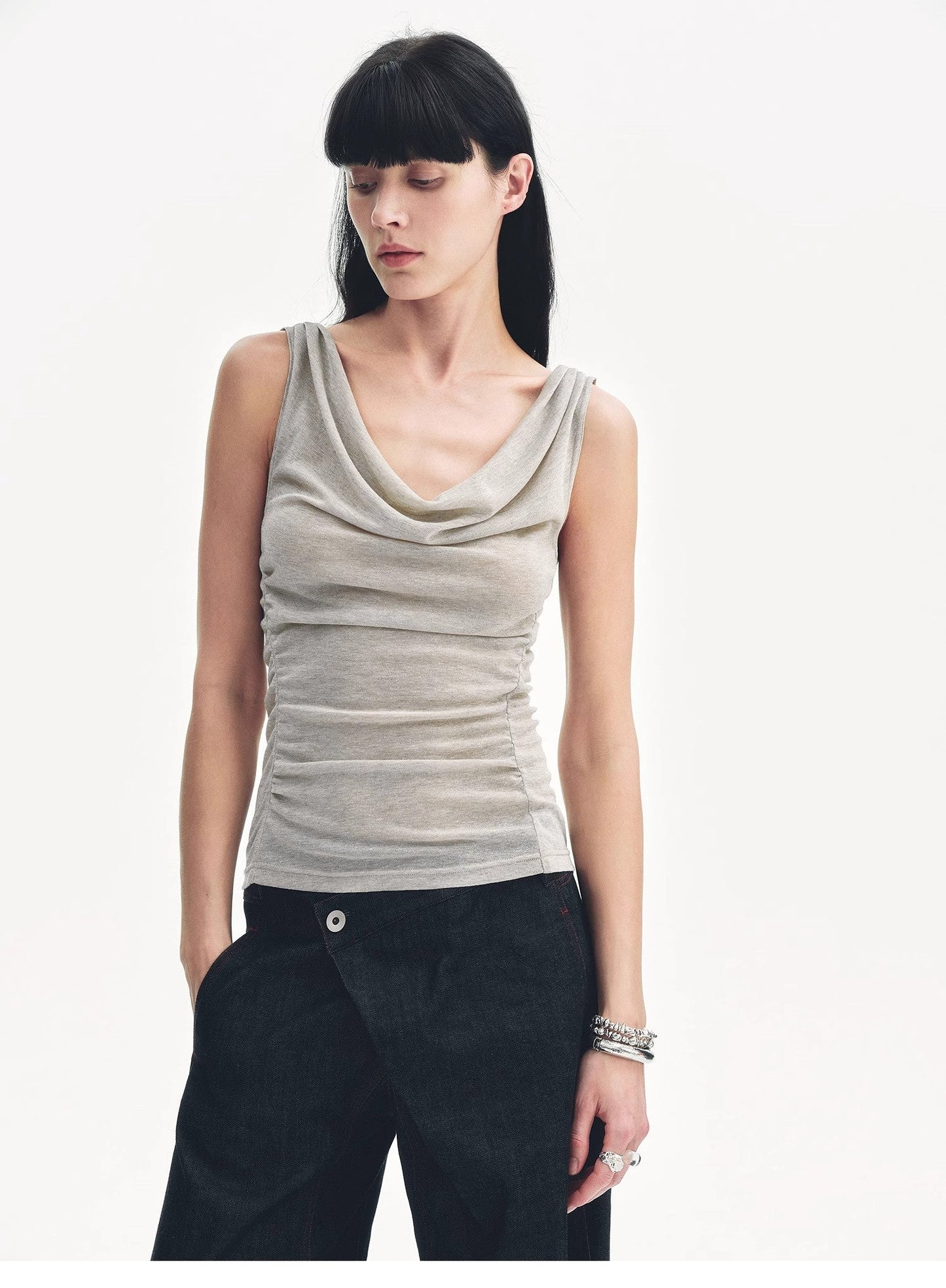 Energetic Encounter: Draped Neck Sculpting Vest