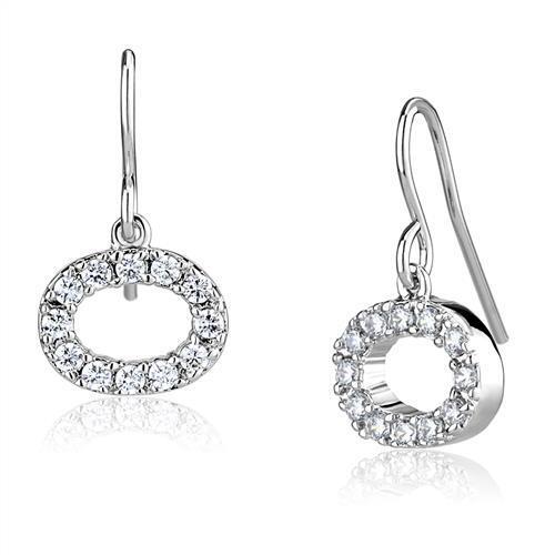 Celeste Glow: Rhodium-Plated CZ Stud Earrings