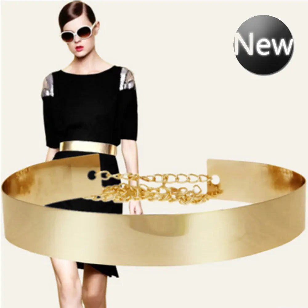 Fashion Western Vintage Belt Sequined Metal Belt for Women