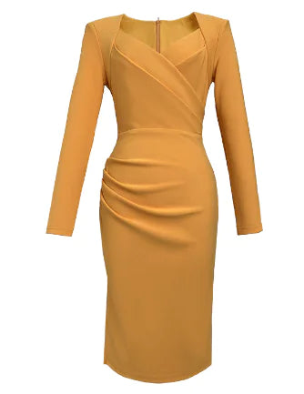 High Waist Midi Dress for Polished Settings | Sophisticata™