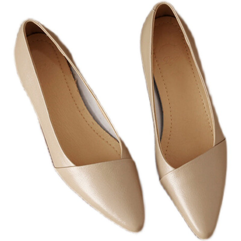 Low-Heel Soft Leather Flats