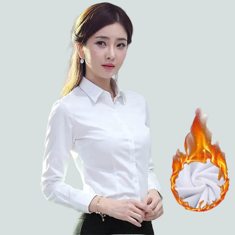 Women’s Long Sleeve Slim Fit Business Shirt | Sophisticata™