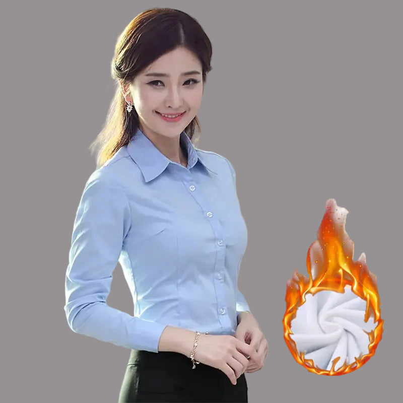 Women’s Long Sleeve Slim Fit Business Shirt | Sophisticata™