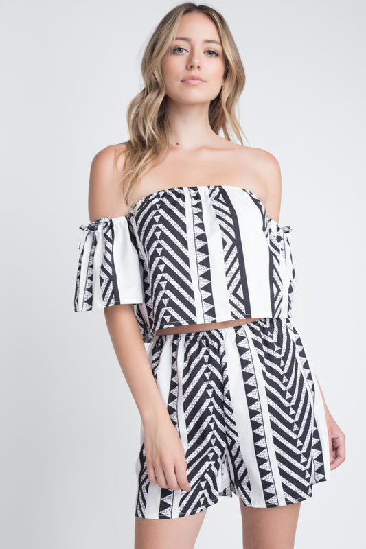 Desert Muse: Aztek Off-Shoulder 2-Piece Set