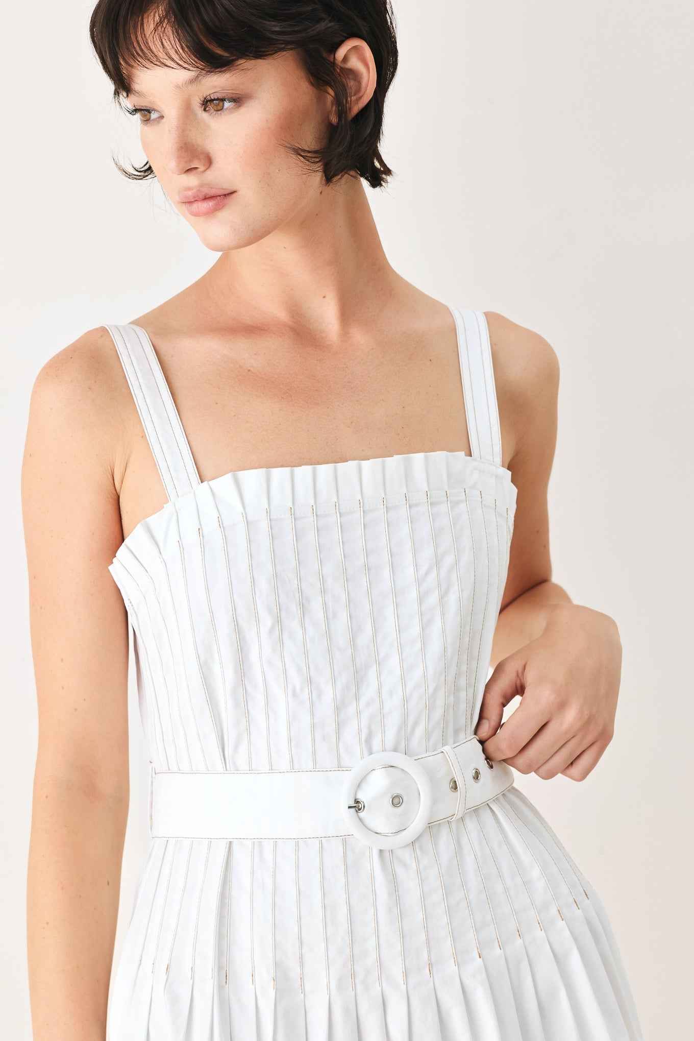 Weekend in Nantucket Pintuck Midi Dress