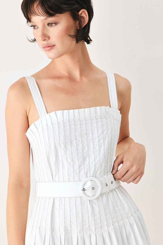 Weekend in Nantucket Pintuck Midi Dress