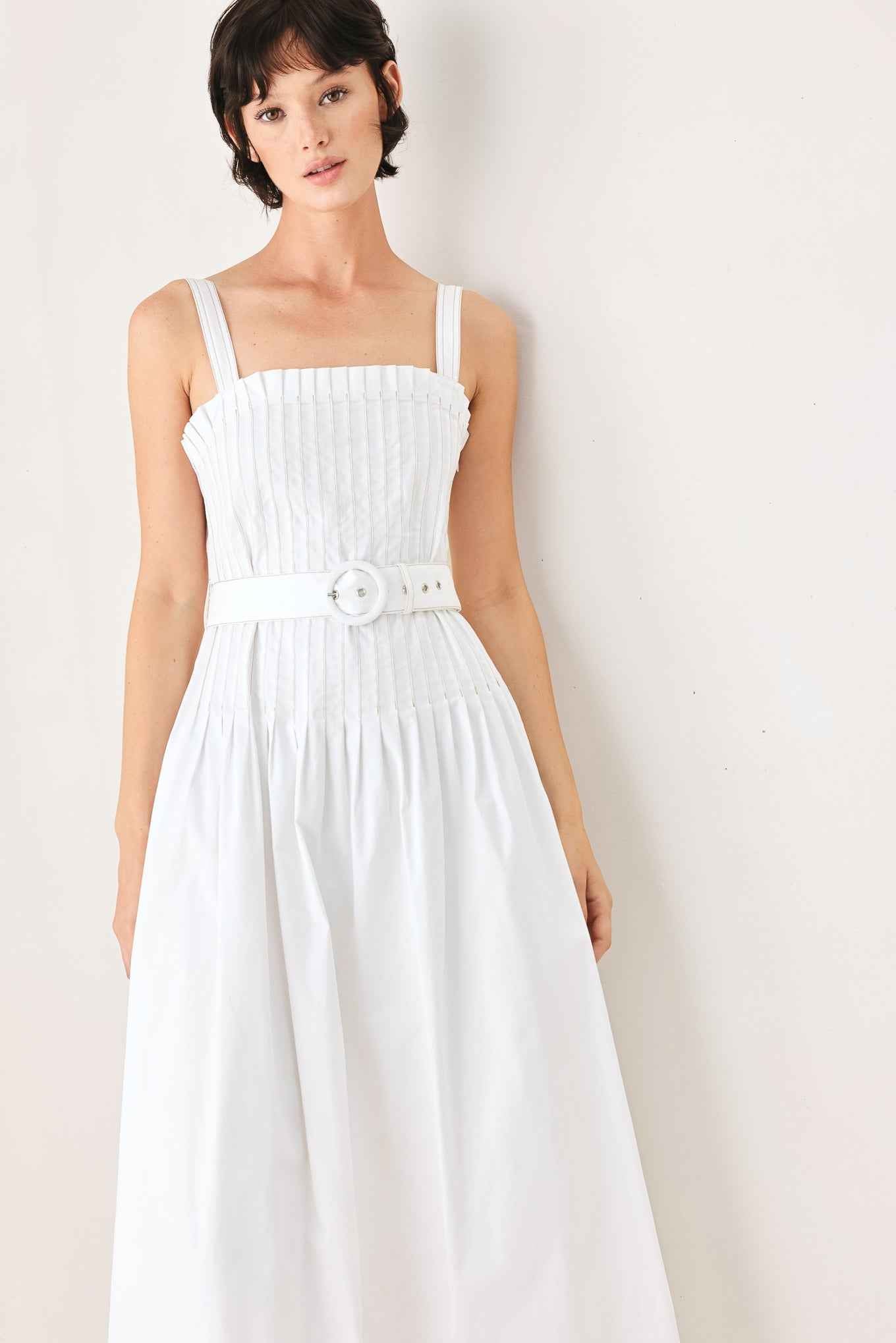 Weekend in Nantucket Pintuck Midi Dress