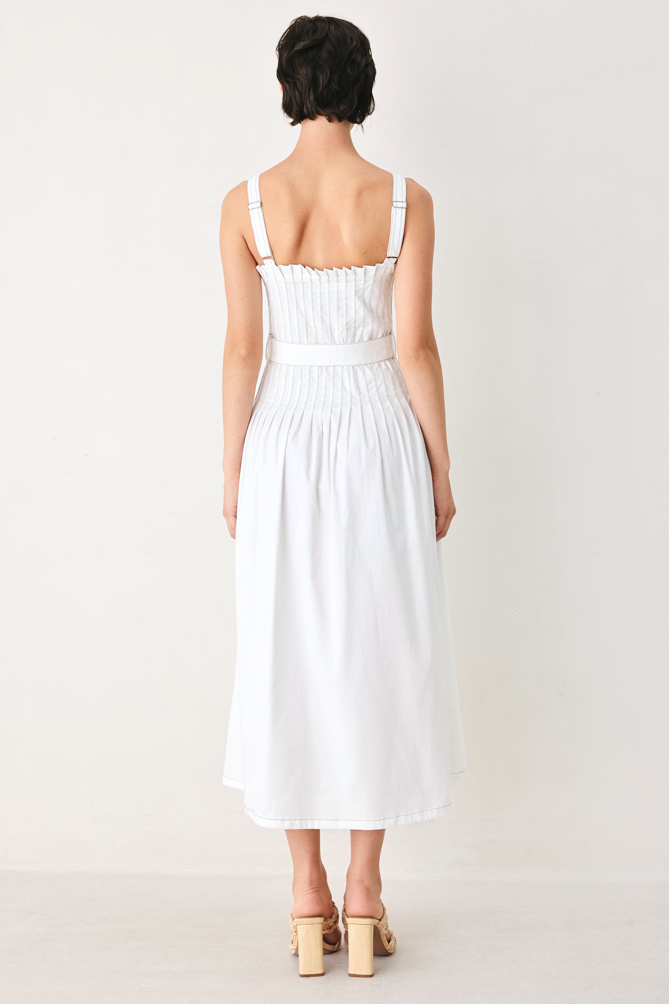 Weekend in Nantucket Pintuck Midi Dress
