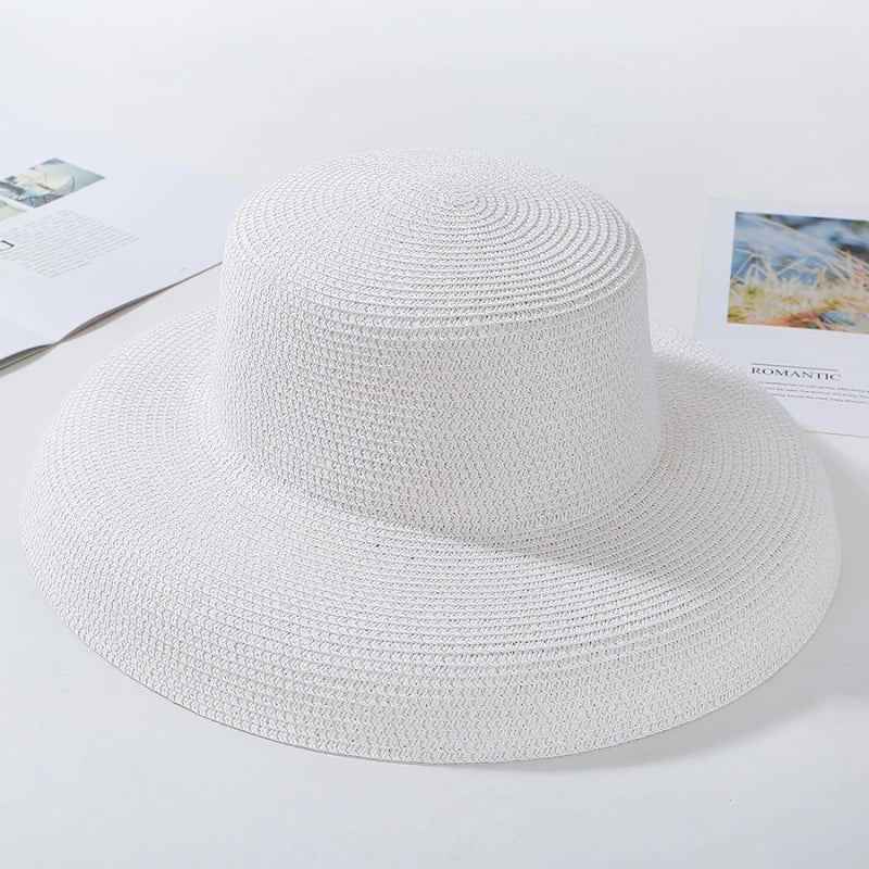 Summer Sun Hats Ladies Solid Plain Elegant Wide Brim Hat