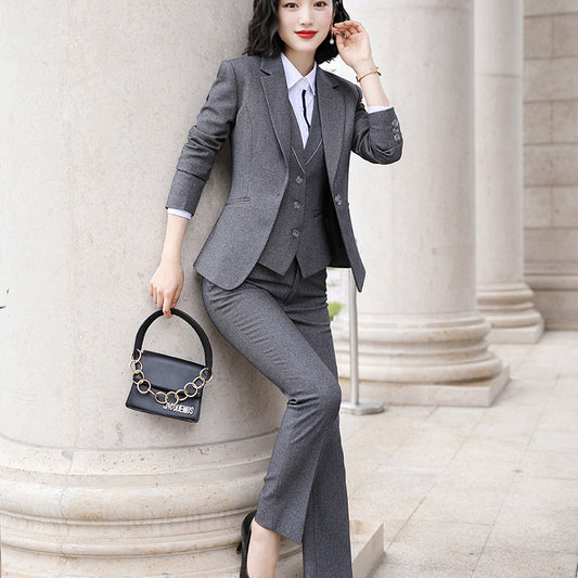 Three-Piece Tailored Pant Suit Set