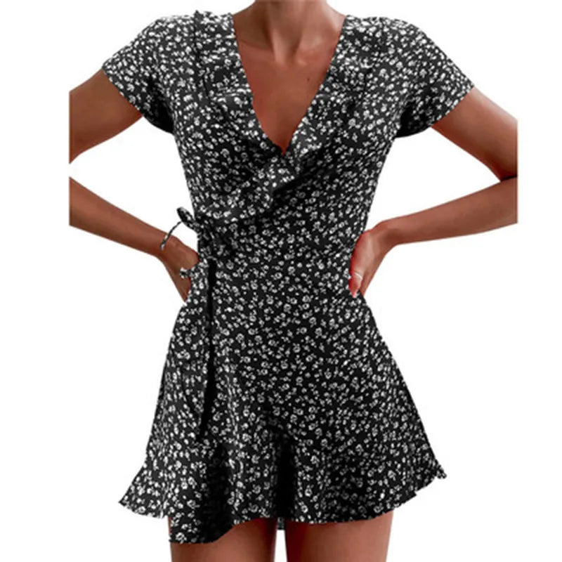 Floral A-Line Ruffle Dress | The Sophisticated Shoppers