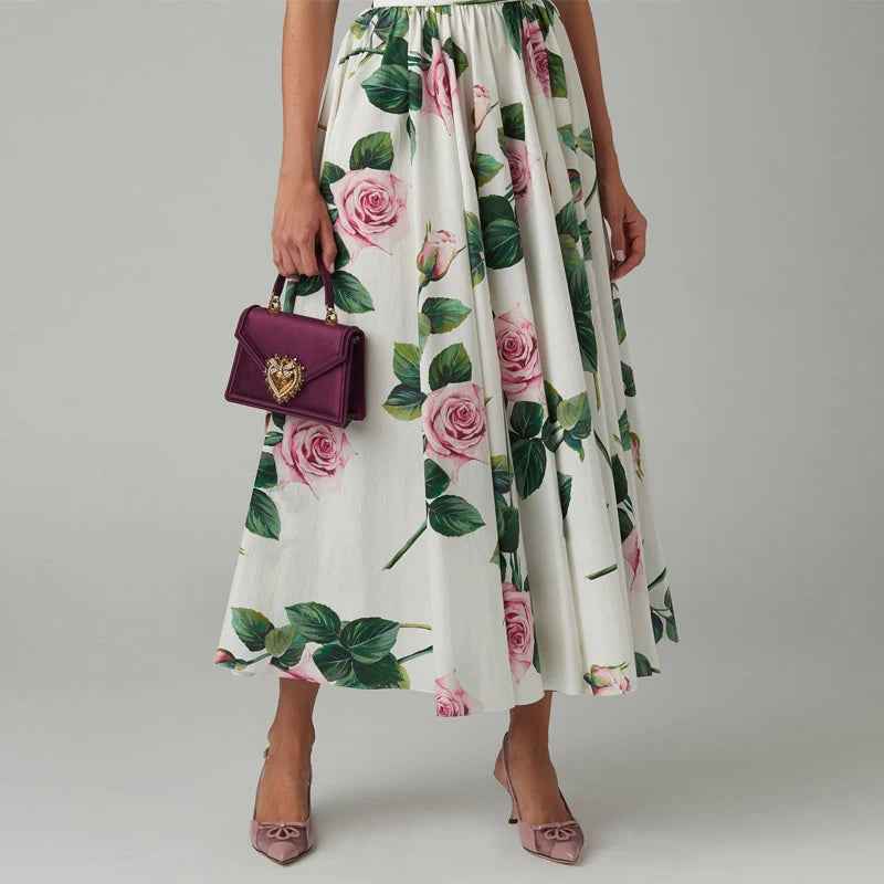 Off-Shoulder Floral Semi-Formal Dress