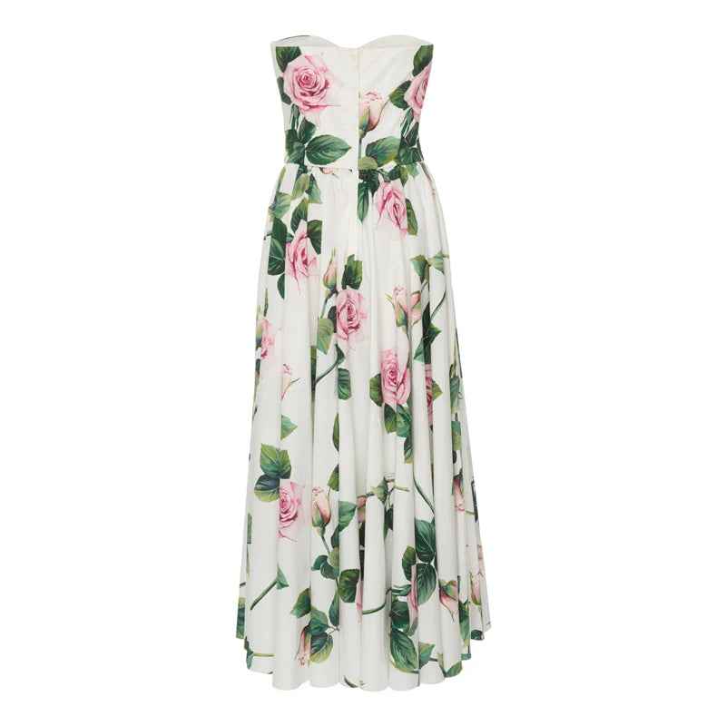 Off-Shoulder Floral Semi-Formal Dress