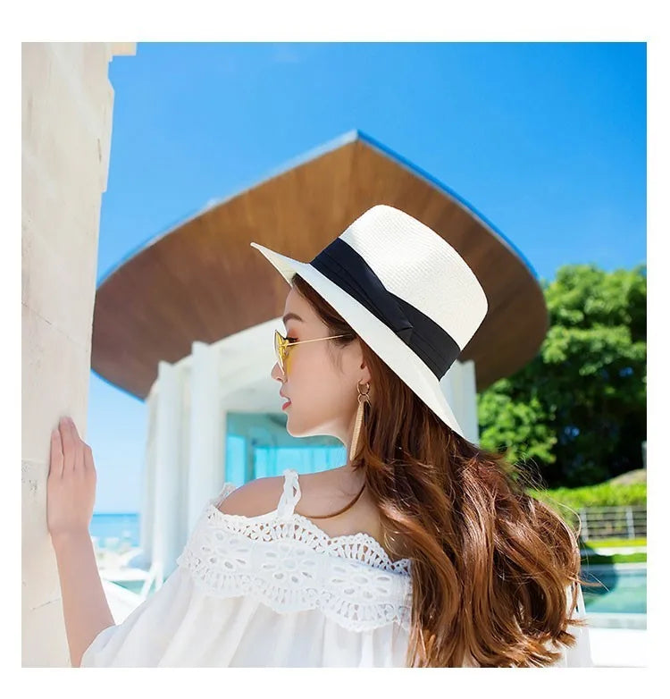 Foldable Panama Straw Sun Hat